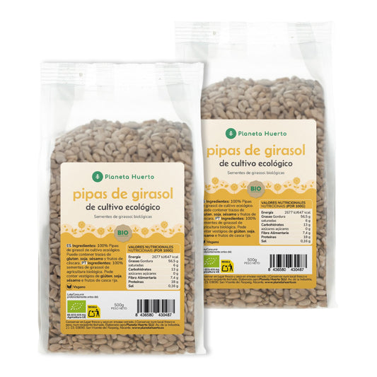 Opakowanie 2x słonecznik łuskany ECO Planeta Huerto 500 g