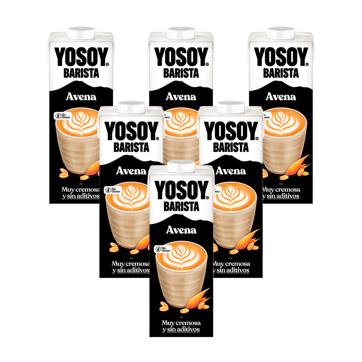 Pack 6 uds Bebida de Avena Barista Sin Gluten YOSOY 1L