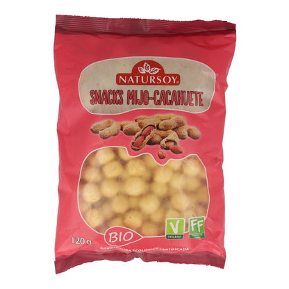 Snacks au millet et aux cacahuètes, 120 g. Natursoy