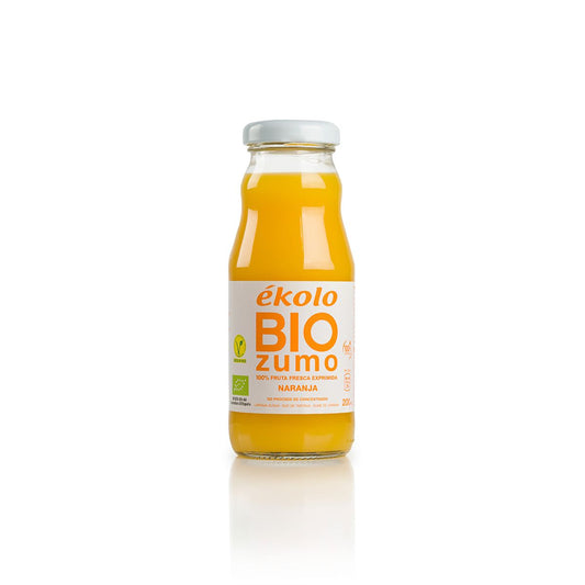 Jus d'orange fraîchement pressé Ékolo 100 % bio 200 ml