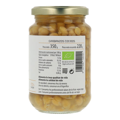 Pakket 6x gekookte kikkererwten ECO Cal Valls 220 g