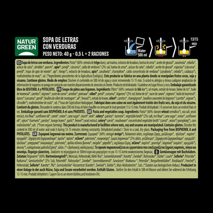 Naturgreen Bio-Gemüse-Alphabetsuppe, 40g