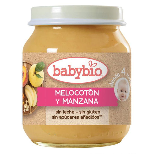 Petit pot de pêche et pomme Babybio 130 g