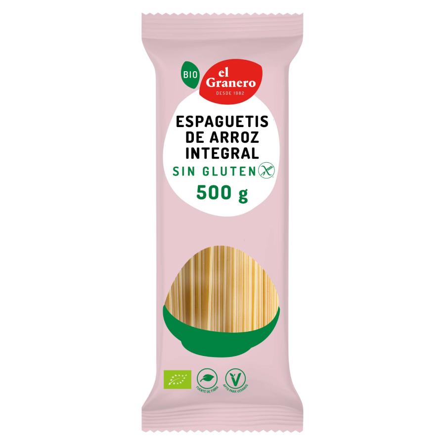 Spaghetti di riso integrale senza glutine El Granero, 500 g