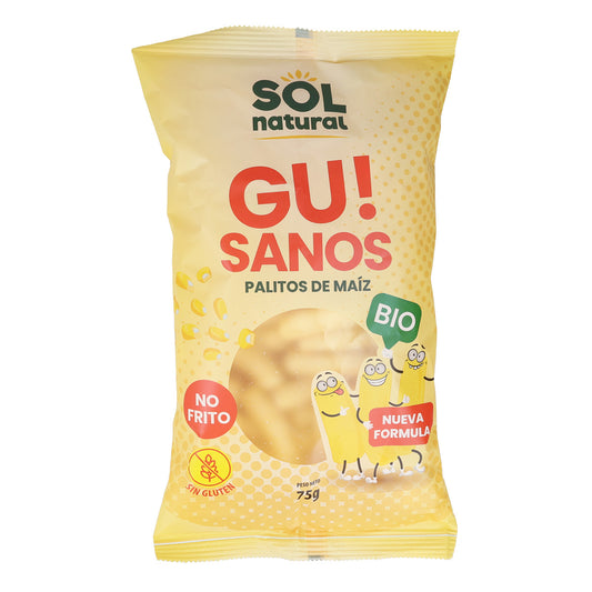 Gu! Organic Giant Corn Snacks Bio Sol Natural 75 g