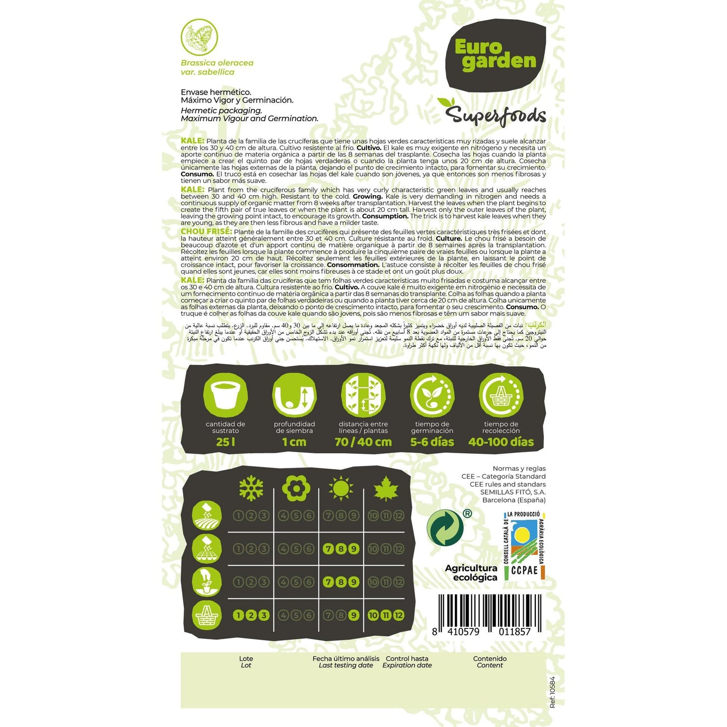 Ekologiska Westlande Herfst-kalefrön Vitalfoods