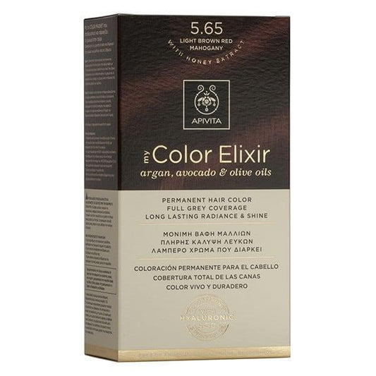 Farba do włosów My Color Elixir N5.65 Jasny kasztan mahoniowy Apivita