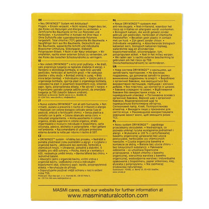 Serviettes hygiéniques ultra 100 % coton Masmi 10 unités