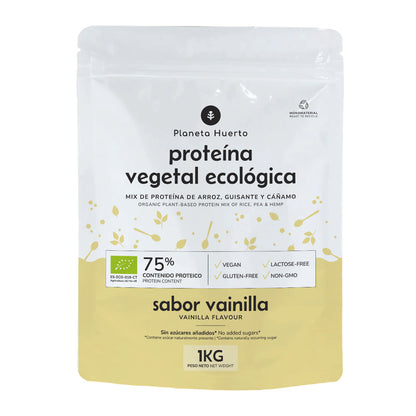 Plantaardig eiwit Eco 75% vanille Planeta Huerto 1Kg
