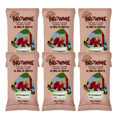 6er-Pack Brownie-Riegel, Paleobull, 55 g