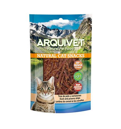 Arquivet Duck and Prawn Strips 50 g Natural Cat Snack