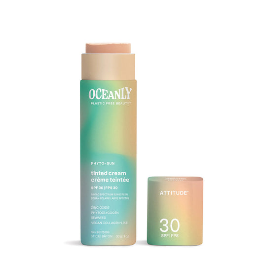 Oceanly - Crème visage avec protection solaire PHYTO-SUN - Teintée SPF 30, Attitude, 30 g