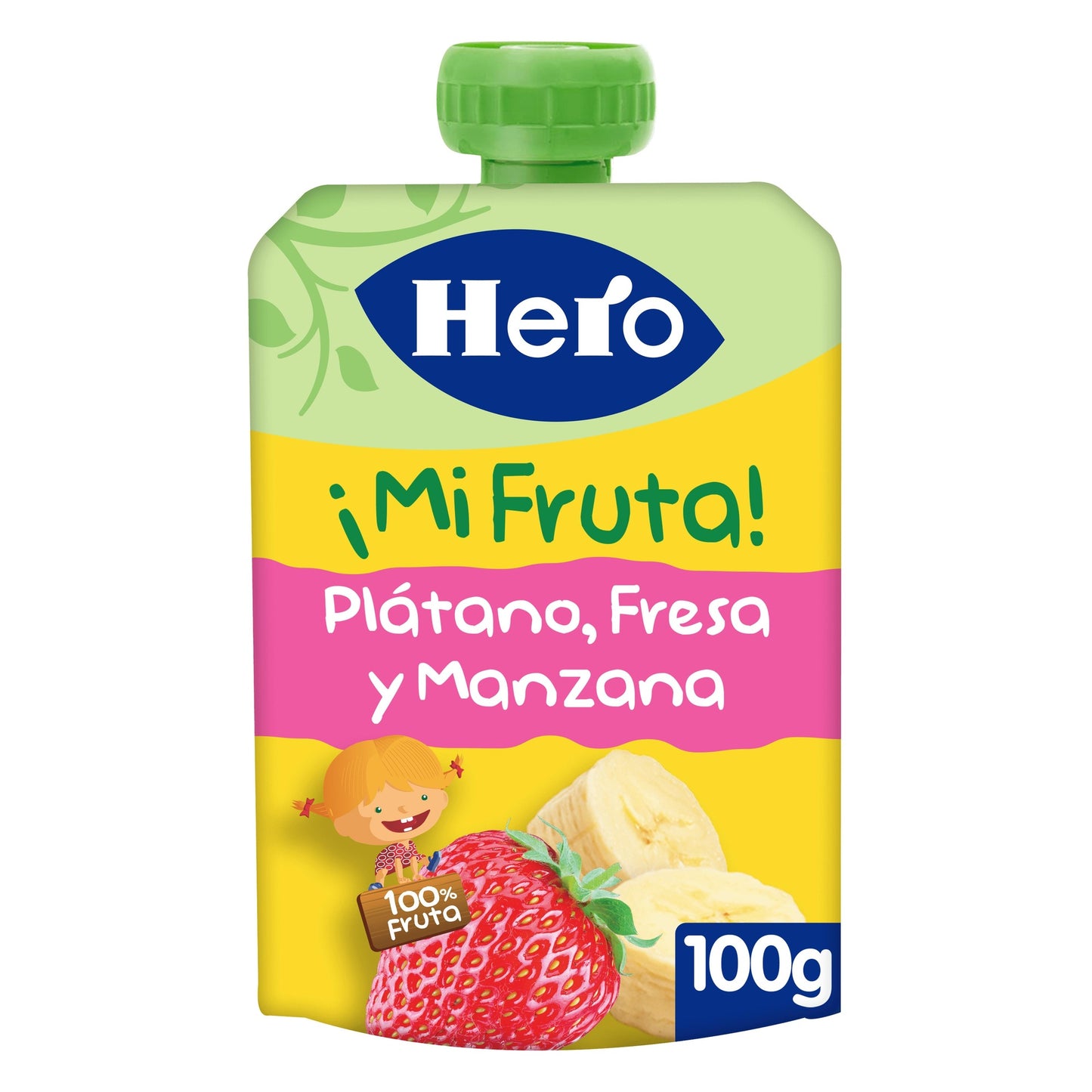 7er-Pack Hero-Joghurtbecher mit Banane, Erdbeere und Apfel 100 g