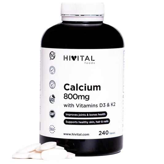 Kalcium 800 mg med vitamin D3 och K2 240 tabletter Hivital