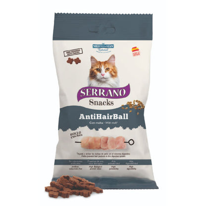 Serrano AntiHairBall Chicken Snacks with Malt for Cats 50 g