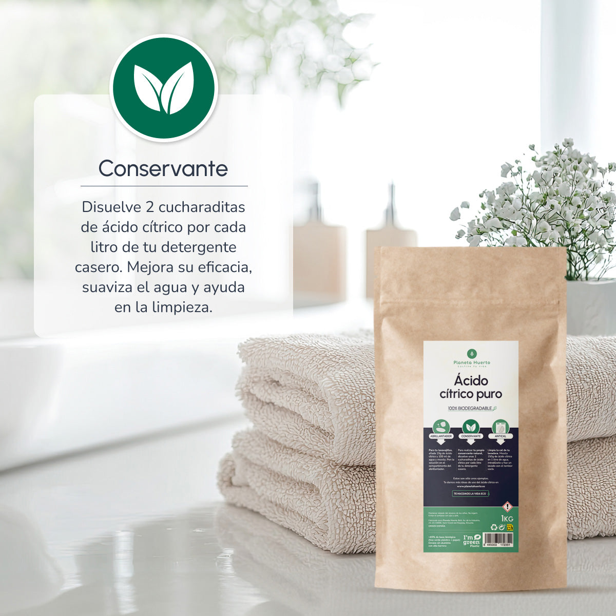 Förpackning 3xCitronsyra Planeta Huerto 1 Kg