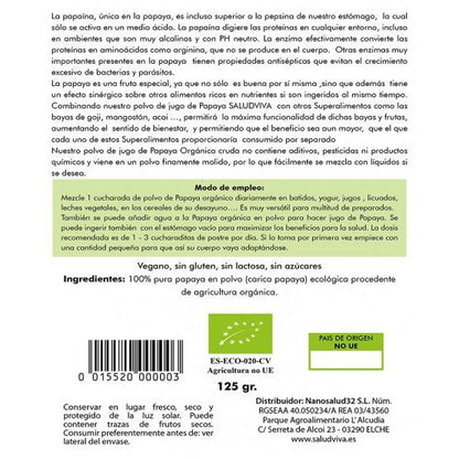 Papajapoeder, Salud Viva 125 g