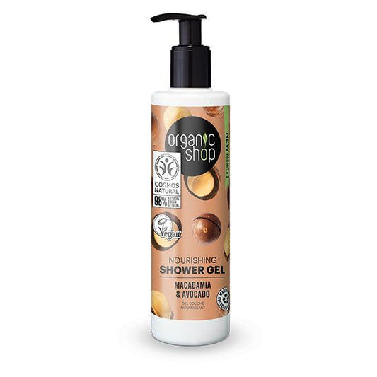 Voedende douchegel Macadamia Avocado Organic Shop 280 ml