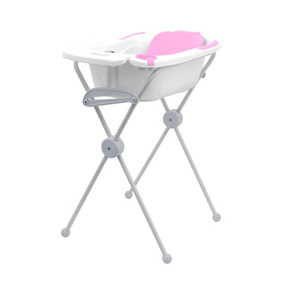 Anatomische roze badkuip met steun Olmitos