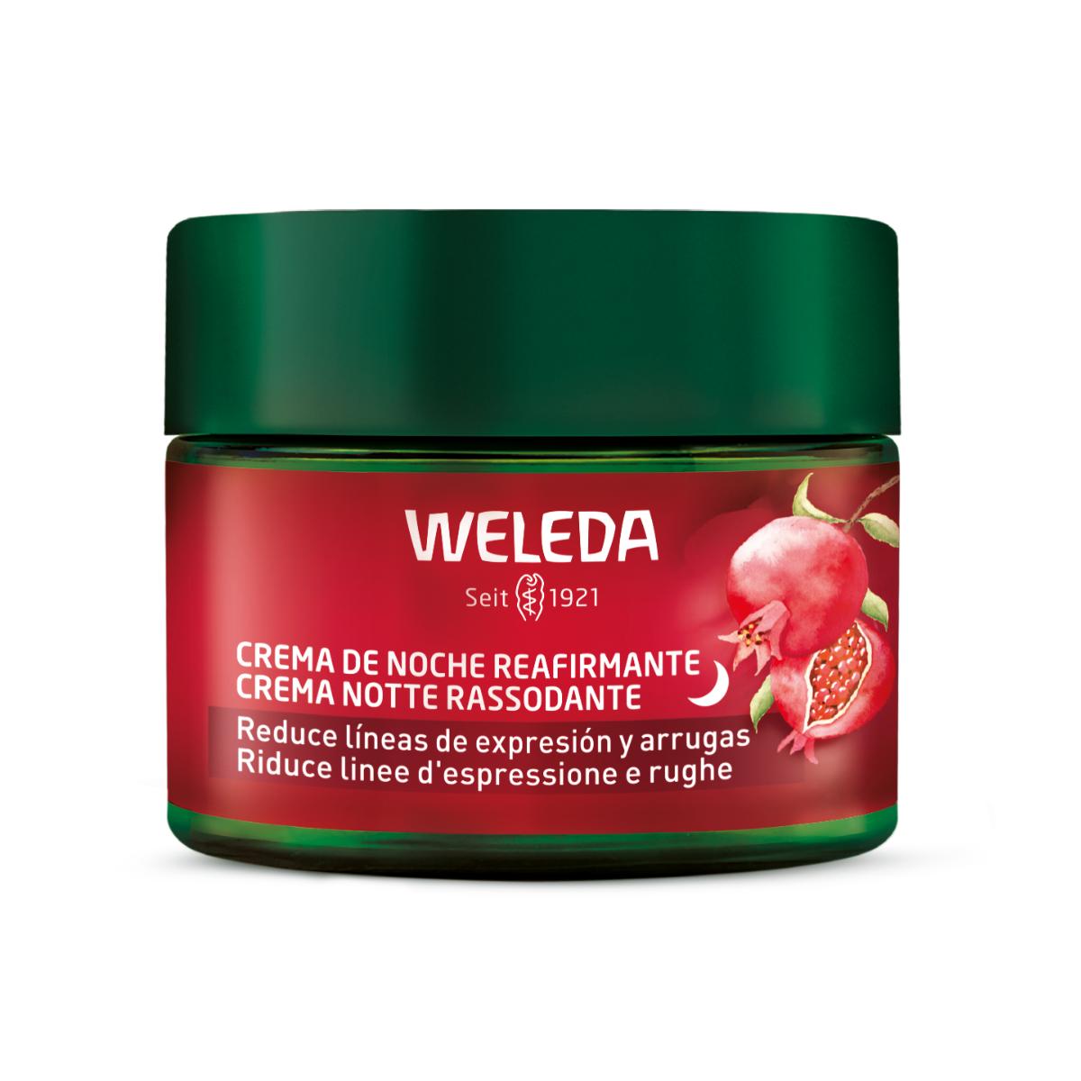 Crème de nuit raffermissante à la grenade et aux peptides de maca Weleda 40 ml