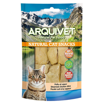 Pollo al vapore Arquivet 50 g Snack naturale per gatti