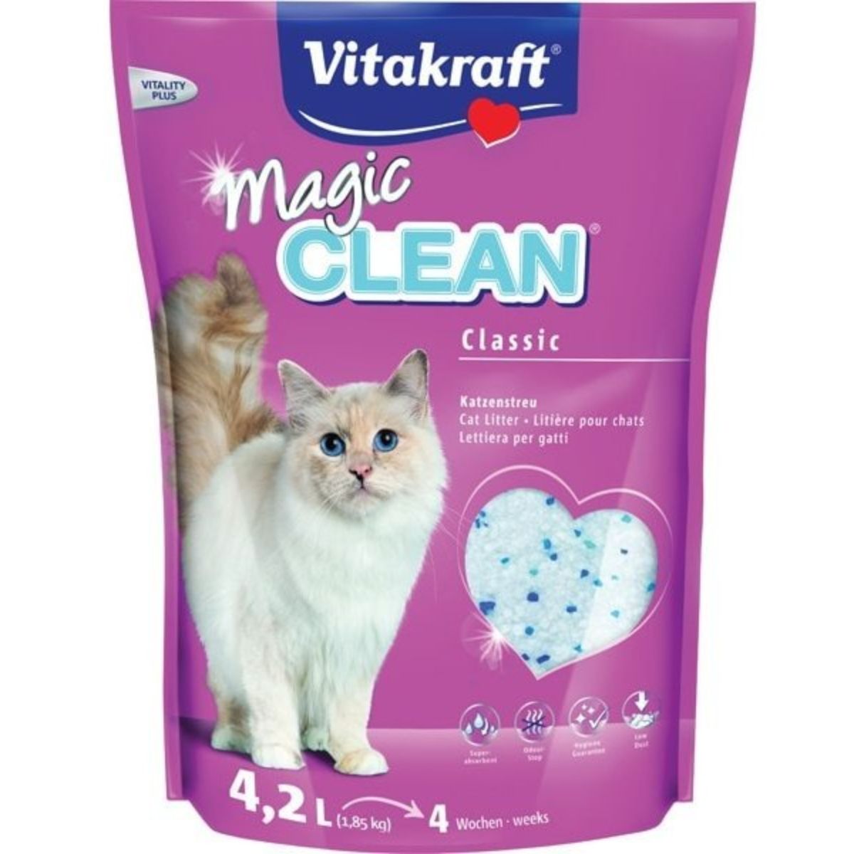 Vitakraft Magic Clean Superabsorberende silicagelkorrels 3,8 L