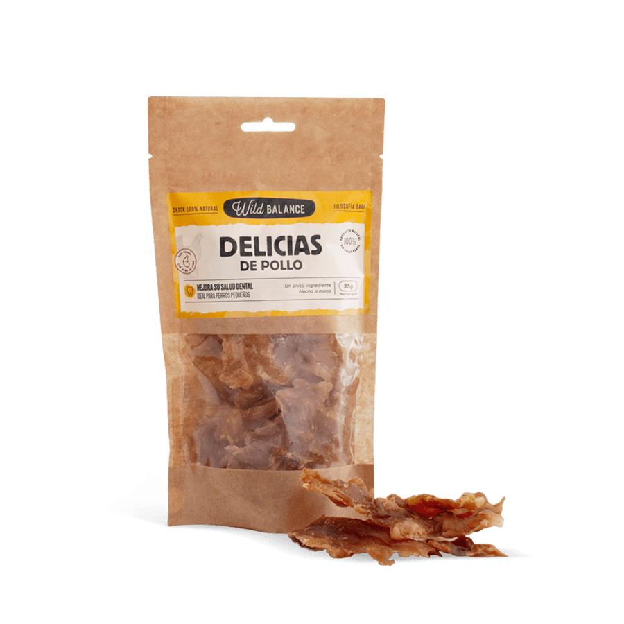 Snack natural Delicias de pollo Wild Balance 85 g