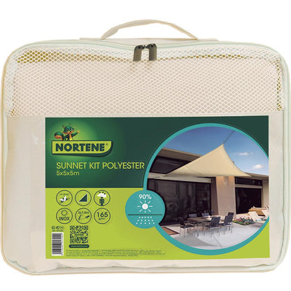 Wasserdichte Sonnensegel Sunnet, quadratisches Set, 3,6 m x 3,6 m