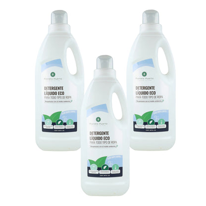 Pak 3xLiquid Wasmiddel ECO Natuurlijke geur van schone kleren Planet Garden 1,5 Liter