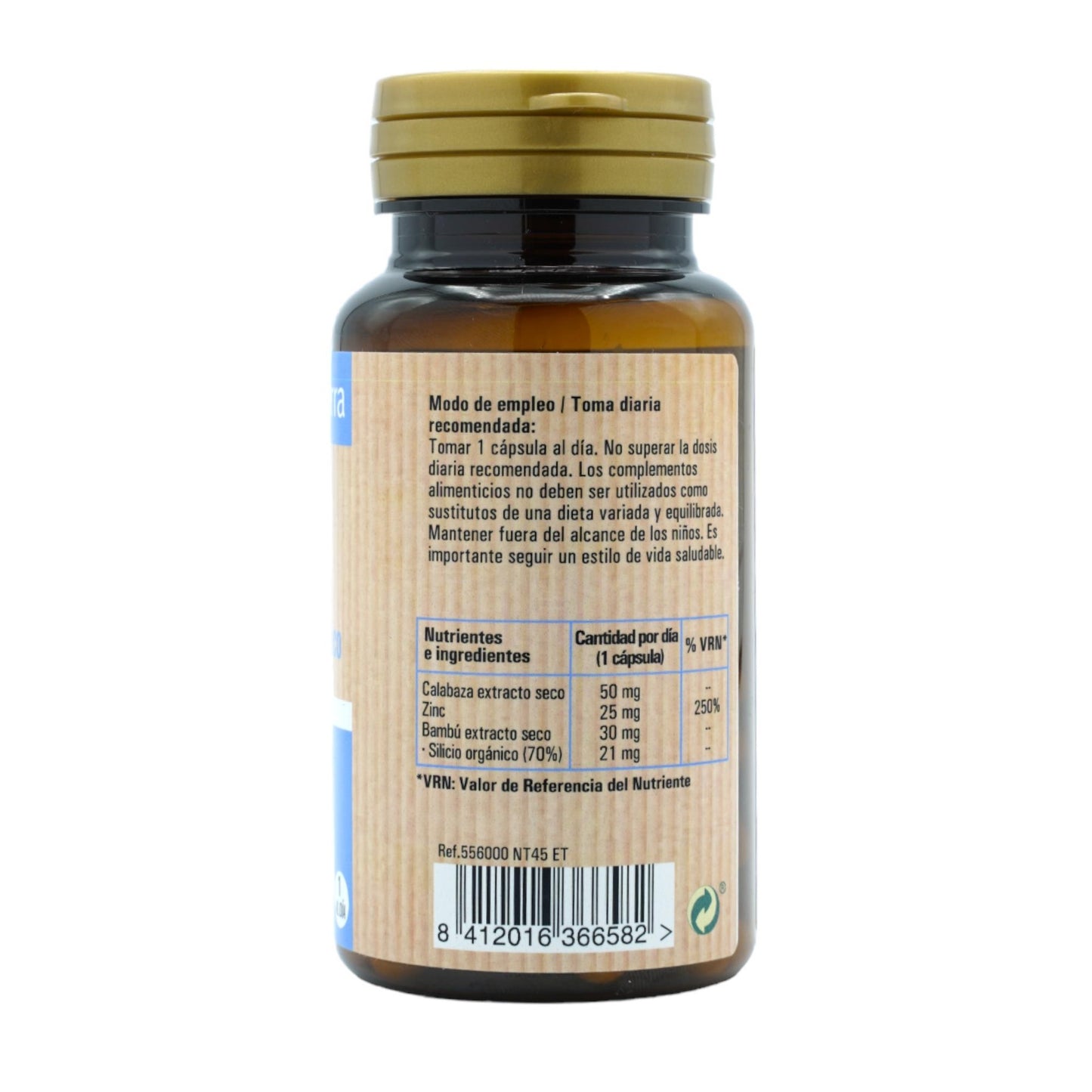 Cynk + organiczny krzem, 45 kapsułek roślinnych. NaturTierra