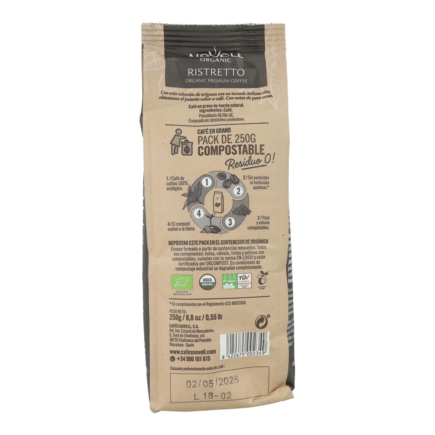 Café en grano eco Ristretto 250g