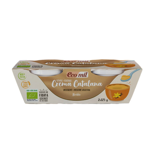 Crème dessert bio style catalane Ecomill 2 unités de 125 g