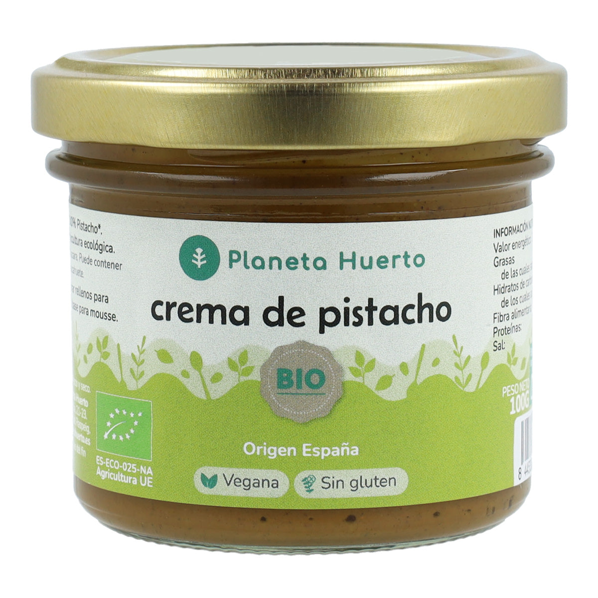 3-pack 100 % ekologisk pistagekräm Planeta Huerto 100 g
