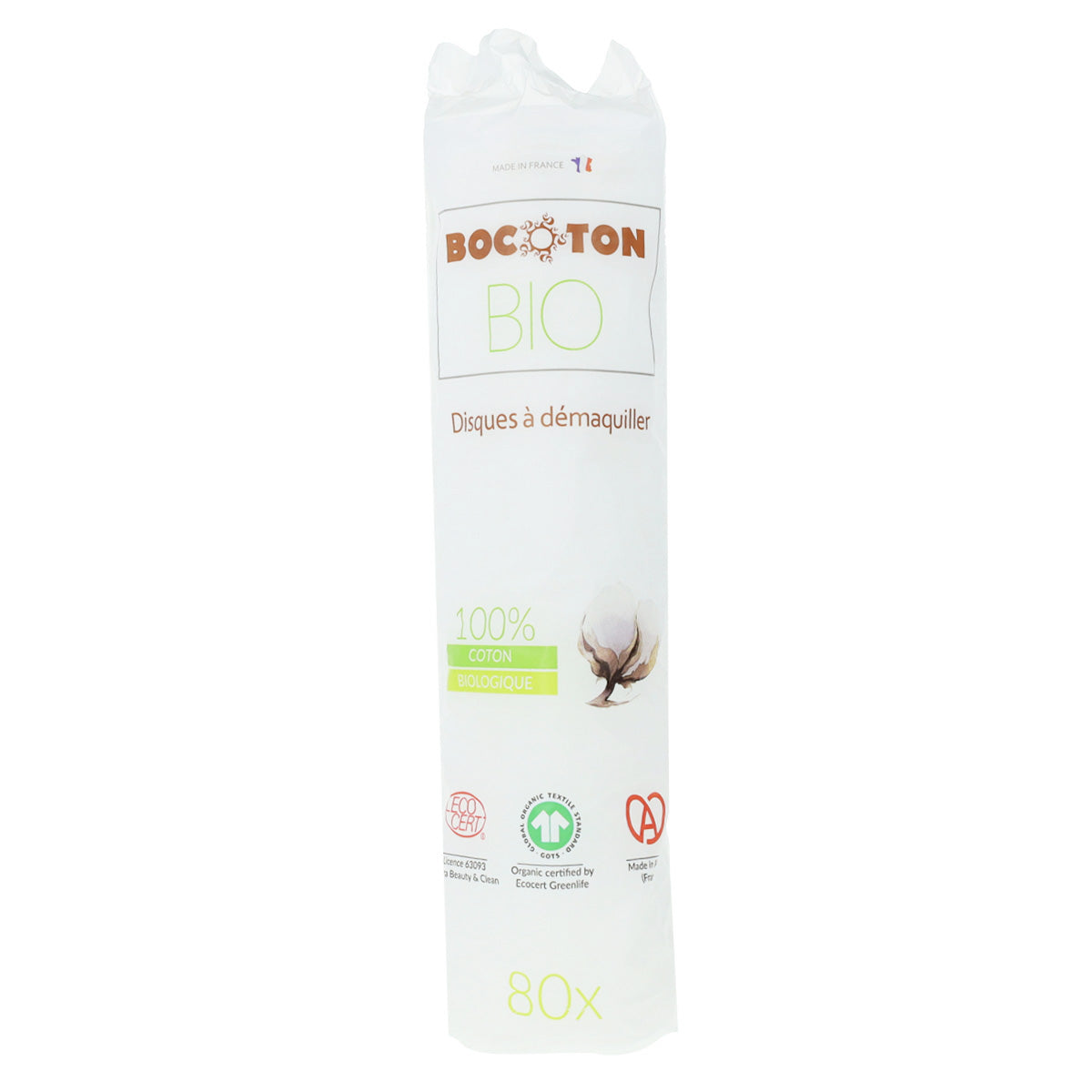 Bocoton Make-up-Entferner-Pads aus Baumwolle 80 Stück