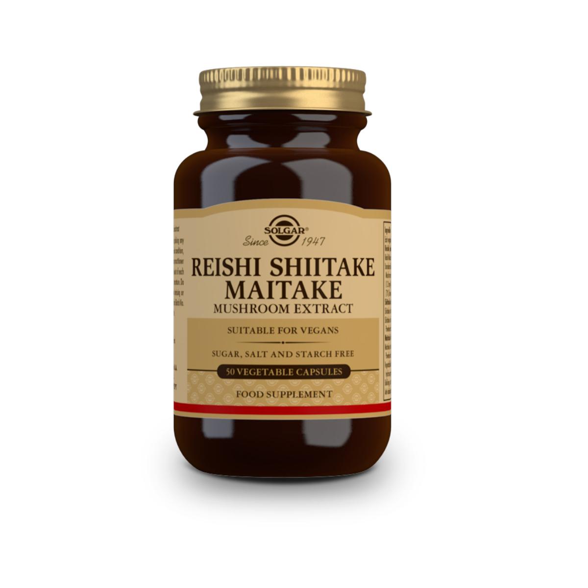 Reishi Shiitake Maitake Solgar 50 capsule vegetali