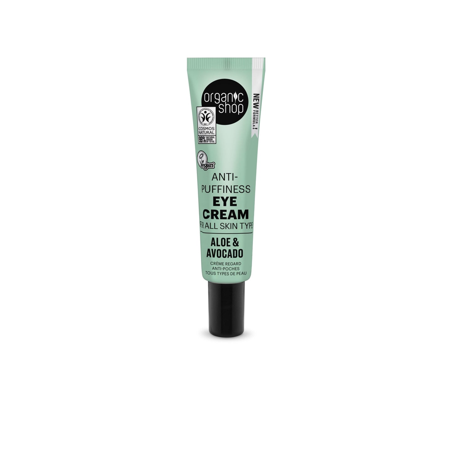 Crème contour des yeux anti-poches à l'aloès et à l'avocat Organic Shop 30 ml