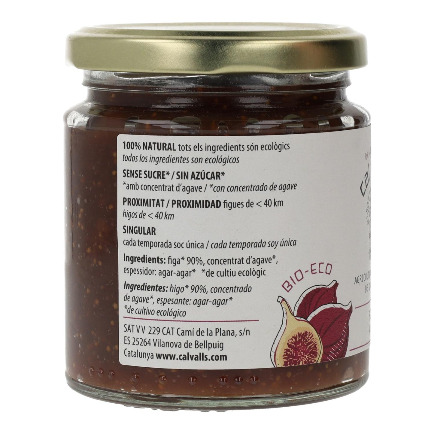 Confiture de figues bio Cal Valls, 240 g