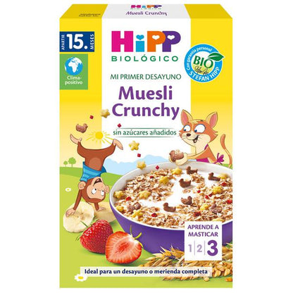 Pakket x 2 Crunchy muesli voor kinderen Bio +15 maanden HiPP 200 g