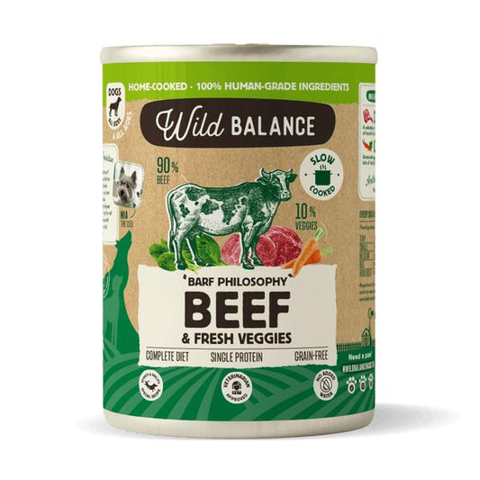 BARF-burk med kalvkött för hundar Wild Balance 400 g