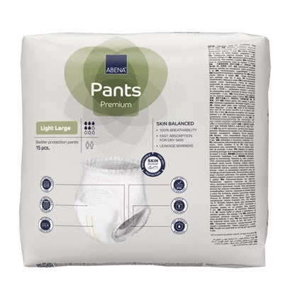 Pants Light voor lichte incontinentie, maat L, ABENA 15 stuks