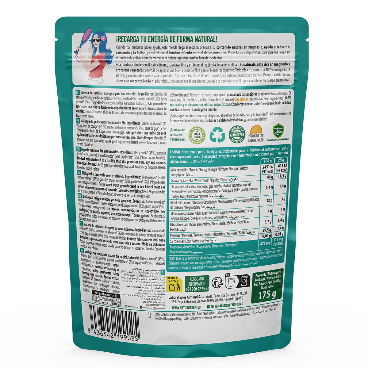 Mélange de graines SmartMix Protein Bio NaturGreen 175 g