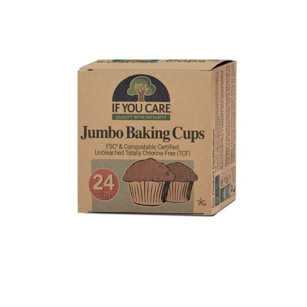 Grote papieren muffinvormpjes If you care 24 stuks