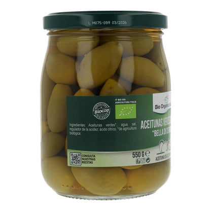Aceitunas Verdes Gigantes Bio Organica Italia 550 gr