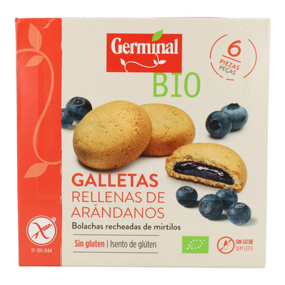 Glutenvrije koekjes gevuld met bosbessenroom Germinal, 200 g