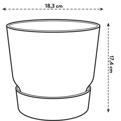 Pot de fleur avec soucoupe intégrée Greenville Elho Anthracite 25 cm