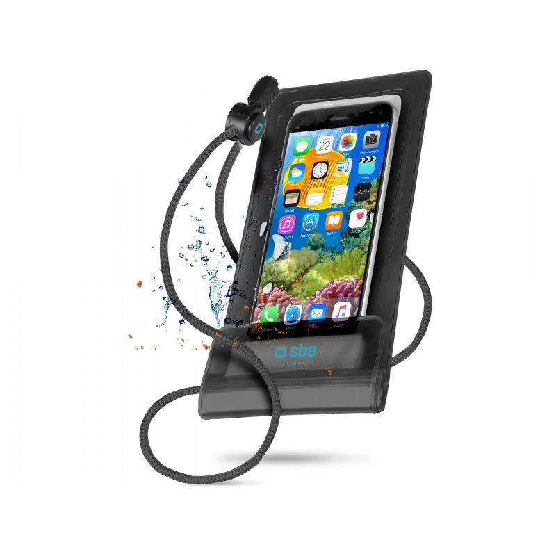 Waterproof case for slim smartphones up to 6.5" black SBS