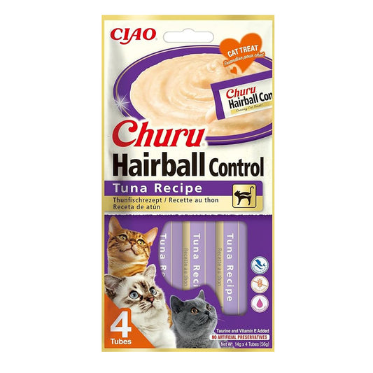 Churu Cat recept met tonijn Hairball Romige snack voor katten 4 x 14 g