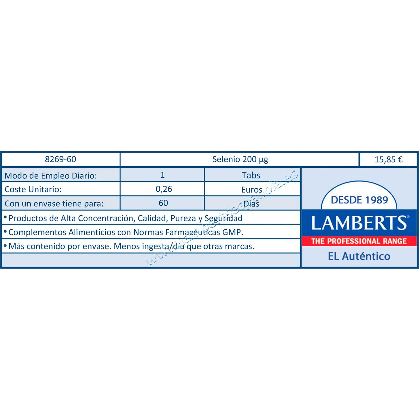 Lamberts Selenium 60 tablets