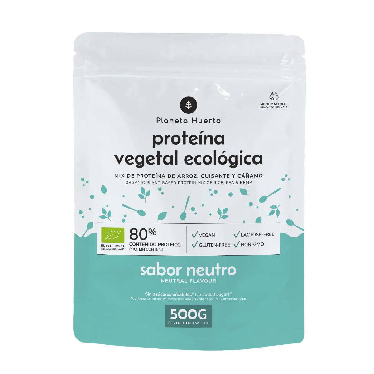 Neutral ECO vegetabiliskt protein 80% Planeta Huerto 500 g