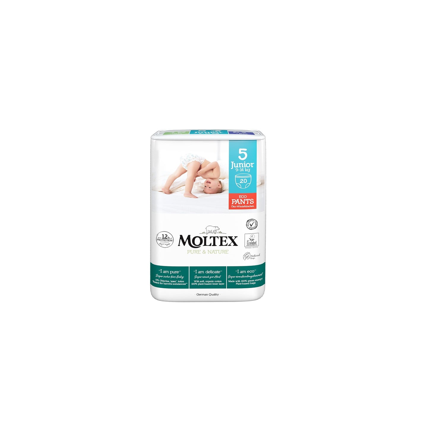 Moltex Pure & Nature T5-luierbroekjes (9-14 kg), 20 stuks